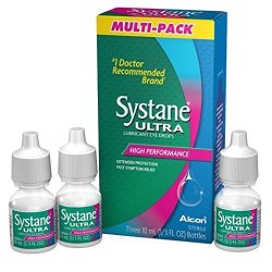 Systane Ultra Lubricant Eye Drops .33 Fl Oz 10 Ml 3 Bottles Total
