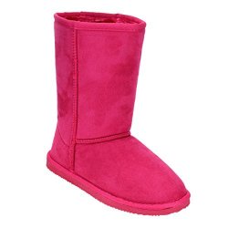 Link GE49 Girl's Mid Calf Pull-on Style Winter Snow Boots 9 M Us Toddler Fuchsia