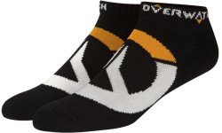 Jinx Overwatch Logo Ankle Socks 3 Pack Black One Size