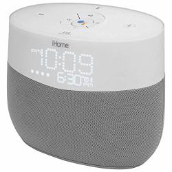 Ihome Google Assistant Built-in Chromecast Smart Home Alarm Clock With Wi-fi Multiroom Audio Bluetooth Speaker System For Streaming Music With USB Charging Port Renewed