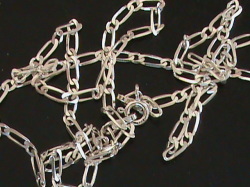 60 Cm Long Solid Sterling Silver Chain.