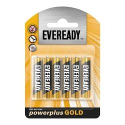 Eveready P plus Gold Batteries Aaa 6EA