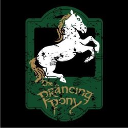 The Prancing Pony Mens T-Shirt Black Large