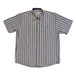 Stripe Shirt Brown white