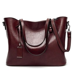 Women Sifini Top Handle Satchel Handbags Shoulder Bag Tote Bag Messenger Purse Coffee