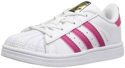 Adidas Originals Baby Superstar I Sneaker White bold Pink white 5.5 M Us Toddler