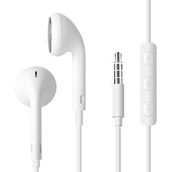 Schitec High Resolution Heavy Bass In-ear Headphones Earbuds With MIC Wired Stereo Earphones Compatible With Smartphones Ergonomic Comfort-fit 1PACK