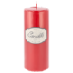 Unscented Red Pillar Candle 17CM