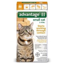 Bayer Advantage 2 Small Cat 2-PACK 5-9 Orange Pack Of 2
