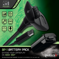 Gioteck - BP-1 Play And Charge Battery Pack Xbox 360