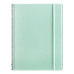 Filofax Refillable Pastel Notebook A5 8.25" X 5" Duck Egg - 112 Cream Moveable Pages - Index Pocket And Page Marker B115052U