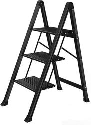 3-STEP Step Stool Multi-function Household Ladder Indoor Folding Staircase Chair Stool Aluminum Step Ladder Sliding Ladders