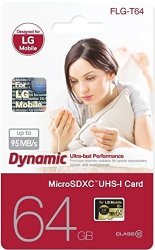 LG Mobile 64GB Microsdxc Micro Sd High Performance UHS-1 CLASS 10 Micro Sd Micro Sdxc Up To 80MB S Memory Card