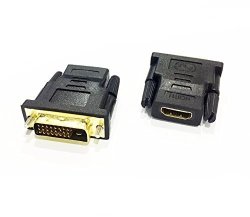 Gold-plated Dvi-d 24+1 Male To HDMI Female Adapter HDMI Female To Dvi Male Converter Kit 2 Pack