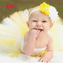 Keenomommy Girls Fancy Princess Double Layers Tutu Dress With Flower And Headbands - Color 6
