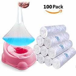 Universal Training Toilet Seat Potty Refill Bag Cleaning Bag for Kids Toddlers Travel Potty Liners Disposable 50 Pack Potty Chair Liners Bags with Drawstring 100pack 