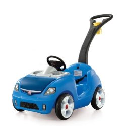 Bold Blue Automobile For One With Parent Push Handle