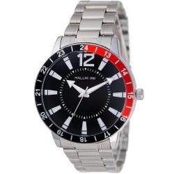 Gents Silver Bracelet Black Dial Watch HF1452B