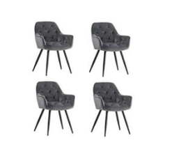 - Lafoodie Grey Dining Chairs Set Of 4