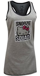 Hello Kitty Snooze Squad Tank Style Nightgown For Women Small