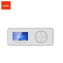 Lome Bluetooth MP3 Player MINI Walkman 1.1 Inch Large Screen Portable MP4 Player White