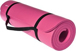 Amazonbasics 1 2-INCH Extra Thick Exercise Mat With Carrying Strap Pink