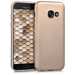 Kwmobile Chic Tpu Silicone Case For The Samsung Galaxy A3 2017 In Metallic Gold