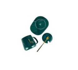 Coffee Cup Warmer Cup And Saucer In Green Color Usb-powered