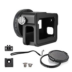 Gurmoir Aluminum Alloy Housing Frame Case With Back Door For Gopro Hero 6 Black Camera Protective Metal Side Open Case Mount Wit R1435 00