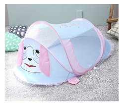 Portable Bed Baby Crib Mosquito Netting Blue