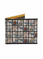 Fallout 4 Vault Boy Perk System Grid Embossed Bi-fold Faux Pu Leather Wallet