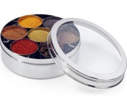 Spice Container Box With Spoon Stainless Steel