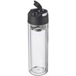 600ML Glass Double Walled Drinking Bottle With A Sieve And A Car