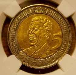 Limited Edition - 2008 Nelson Mandela 90th Birthday R5 Coin Ms61 Ngc Graded