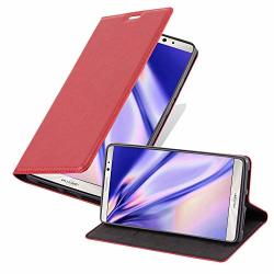Cadorabo Book Case Works With Huawei Mate 8 In Apple Red - With Magnetic Closure Stand Function And Card Slot - Wallet Etui Cover