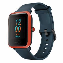Amazfit Bip S Fitness Smartwatch 40 Day Battery Life 10 Sports Modes Heart Rate 1.28" Always-on Display Water Resistant Built-in Gps Red Orange W1821US4N