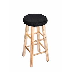 Lominc 12" Round Bar Stool Cover Comfortable Sitting Full Edges Covering With 2CM Padding Proctect Or Make Your Stools Chairs Black