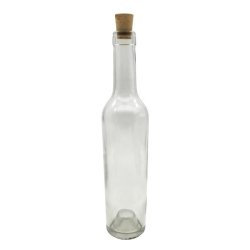 375ML Clear Glass 'claret' Bottle & Cork