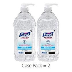 Purell Advanced Hand Sanitizer Refreshing Gel 2 Liter Hand Sanitizer Table Top Pump Bottles Pack Of 2 - 9625-02-EC