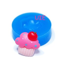 172LBG Cherry Cupcake Silicone Mold Kawaii Miniat Sweets Polymer Clay Charms Scrapbooking Mold Clay Fimo Paste Fondant