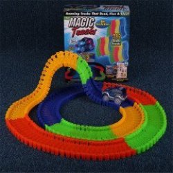 Diy Magic LED Electric Car Curved Track Building Blocks Suit For Kids Toys Children Gift
