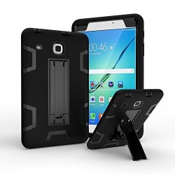 Ocama Mobile Phone Case For Samsung Tab E 8 T377 Shatter-resistant Shockproof Dustproof Drop-proof Pc+silicone Contrastrose Black + Black