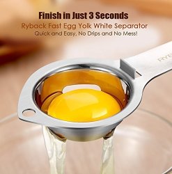 2Pcs Gadget Egg Yolk White Separator Holder Sieve Funny Divider Kitchen  Tools