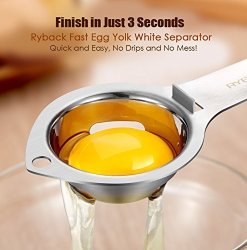 2Pcs Gadget Egg Yolk White Separator Holder Sieve Funny Divider