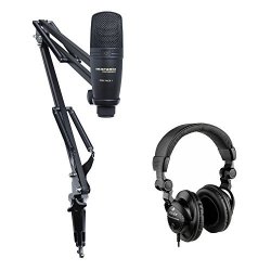 Marantz Professional Pod Pack 1 USB Microphone With Broadcast Stand Cable Kit & HPC-A30 Studio Monitor Headphones