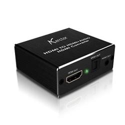 4K HDMI Audio Extractor Aerctor HDMI To HDMI + Optical Toslink Spdif + Rca L r Stereo Analog Outputs Video Audio Splitter Converter Support Black