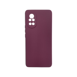Liquid Silicone Cover For Huawei Nova 8 With Camera Cut-out Case - Maroon