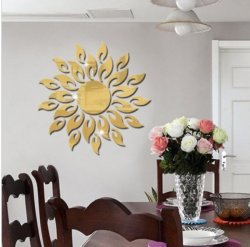 Sunflower 3D Mirror Wall Art Stickers - Webstore Sa