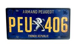 - Peugeot 406 - Retro Vintage Metal Wall Plate