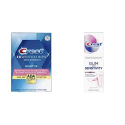Crest 3D White Whitestrips Gentle Routine Teeth Whitening Kit 14 Treatments With Crest Pro-health Gum And Sensitivity Sensitive Toothpaste All Day Protection 4.1 Ounce